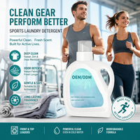 Détergent liquide pour le linge sportif, écologique, personnalisé OEM/ODM, pour usage quotidien, formule enzymatique antibactérienne, fourniture sous marque privée