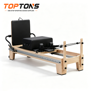 Reformer Pilates professionnel TOPTONS en bois d'érable, à double direction, avec glissière bidirectionnelle, personnalisable OEM - Product Image 1