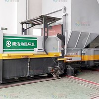 Station de compression horizontale à plateforme de transfert pour collecte de déchets - Compacteur d'ordures enterré pour parc et communauté, moteur 7.5W Yu Xi