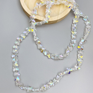 Bracelet en perles de verre papillon irisé, cristal artificiel, unisexe, accessoire de bijoux DIY, origine Yiwu, automne 2021 - Product Image 3