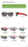 Lunettes de soleil polarisées antidérapantes à monture intégrale légères pour enfants 2026 – Protection UV, montures tendance pour bébés, peuvent être fixées