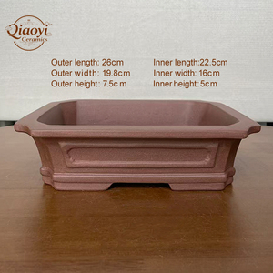 <span class=keywords><strong>Pot</strong></span> à bonsaï <span class=keywords><strong>en</strong></span> argile violette non émaillée, grand rectangle, <span class=keywords><strong>pot</strong></span> à fleurs de jardin, texture fine, sculpté à la main, Qiaoyi 1-2L, classique, décoratif pour l'extérieur - Product Image 3