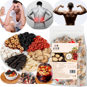 Ginseng polygonatum de haute qualité pour hommes Mûrier Wolfberry Thé cinq trésors Nettoyage et désintoxication des reins biologiques - Product Image 1