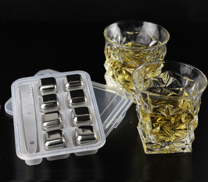 304 cube de Glace <span class=keywords><strong>En</strong></span> Acier inoxydable, Glace Comprimés <span class=keywords><strong>Vin</strong></span> Pierre Tartare cube Créatif Décanteur Whisky Cadeau - Product Image 6
