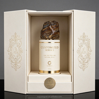 Flacon de parfum en verre cylindrique mat de luxe personnalisé de 100 ml, couleurs personnalisables, couvercles en pierre naturelle, coffret cadeau de luxe