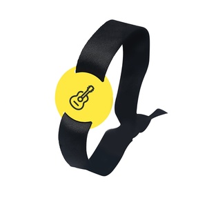 Bracelet RFID personnalisé pour club, échantillon gratuit, étiquette tissée, transfert thermique, bracelet de festival Palestine, tissu NFC - Product Image 4