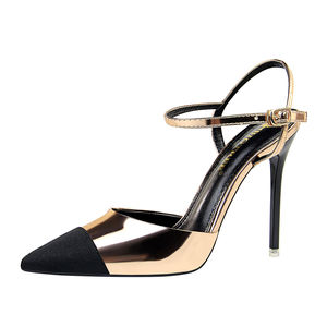 86-19 delle donne <span class=keywords><strong>scarpe</strong></span> <span class=keywords><strong>con</strong></span> tacchi sottili poco profonde fessure e tacchi alti sono sexy slim cut-out e a punta dei sandali <span class=keywords><strong>con</strong></span> la corrispondenza dei colori - Product Image 5