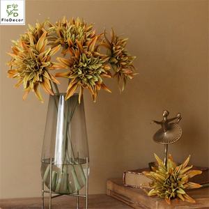 Bunga <span class=keywords><strong>Dahlia</strong></span> Buatan Gaya Baru Pu Bunga Sentuhan Nyata Musim Gugur Warna untuk Pernikahan Dekorasi Internal dan Eksternal - Product Image 3