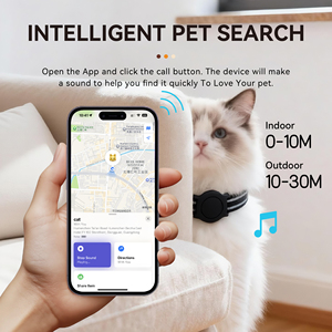 Collier <span class=keywords><strong>de</strong></span> suivi GPS intelligent pour chats et chiens, suivi en temps réel, étanche IP68, autonomie <span class=keywords><strong>de</strong></span> 1 an, compatible Android/iOS, nylon - Product Image 4