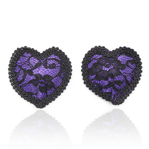 Pegatinas de encaje de colores para pezones, pegatinas eróticas en forma de corazón para adultos - Product Image 3
