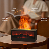 Diffuseur de Cheminée Portable Diffuseur d'Arômes Diffuseur d'Huiles Essentielles Humidificateur d'Air à Flamme USB Aromathérapie Combustion de Charbon YS