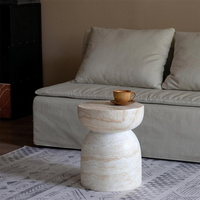 Table basse moderne en ciment de magnésie durable pour salon, hôtel, appartement