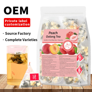 โรงงานชาเพื่อสุขภาพจีน สนับสนุนการขายแบบดรอปชิป ชาอู่หลงพีชสมุนไพรแบบซอง ปรับแต่งได้ รสผลไม้ธรรมชาติ - Product Image 2