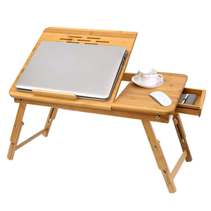 Bamboo Rollaway Bed Desk Laptop Desk Small Desk Dorm Furniture for <strong>Study</strong> - Product Image 1