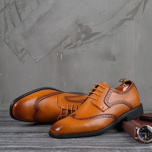 Chaussures de bureau pour hommes, mocassins à lacets, semelle intermédiaire en PU, semelle extérieure en cuir et caoutchouc, tendance mode, haute qualité, vente chaude - Product Image 5