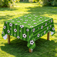 Nappe de table de football personnalisée en polyester, couverture de table de fête, décorations de table pour événements