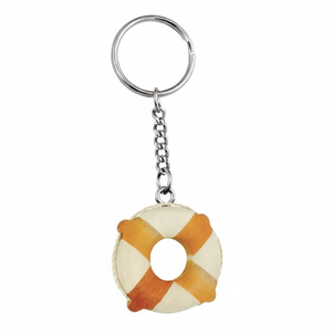 Mini portachiavi a forma di salvagente con catena e anello per chiavi e borse - Product Image 2