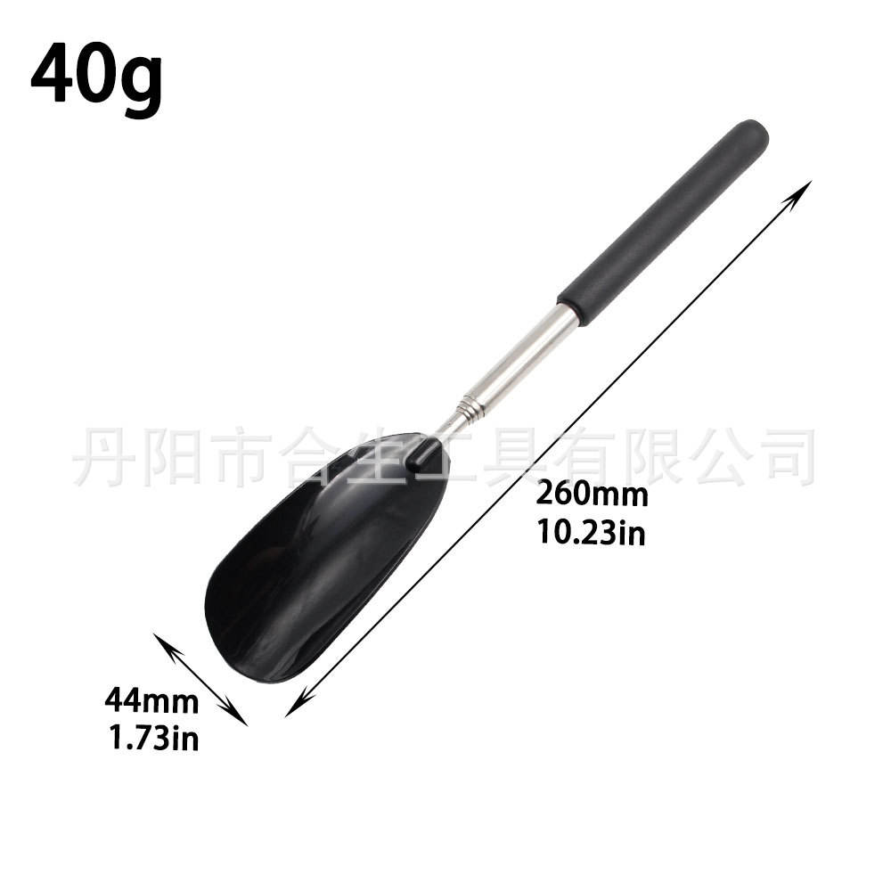 ช้อนรองเท้าสแตนเลสสีดำแบบยืดหดได้ [40 กรัม]