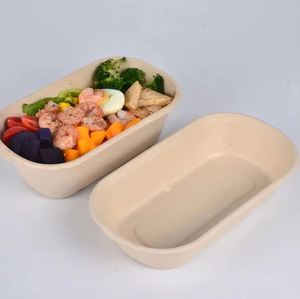 Lonchera Ligera Biodegradable de Bagazo de Caña de Azúcar de 850 ml, Contenedor Desechable para Alimentos para Uso Doméstico - Product Image 1