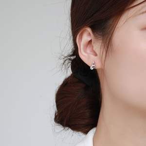 Boucles d'oreilles clous Tour Eiffel en argent sterling S925 avec zircone taille ronde, version cuivre personnalisable - Cadeau créatif pour femme - Product Image 3