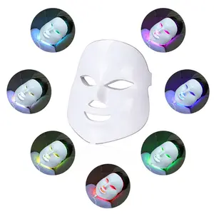 Penggunaan rumah produk kecantikan mesin perawatan kulit masker Led silikon 7 warna masker terapi cahaya wajah untuk wanita