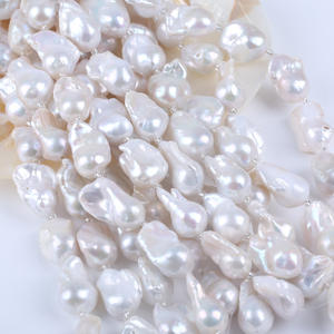 Perles d'eau douce Zhuji 13-17 mm, bande courte 18 cm, Dabaoluo, perles naturelles en vrac pour la fabrication de bijoux, fabrication artisanale de colliers - Product Image 5