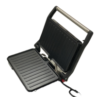 Grille de cuisson électrique portable OEM 1000W pour barbecue antiadhésif de grande surface pour barbecue d'intérieur sans fumée de poulet à steak à la maison