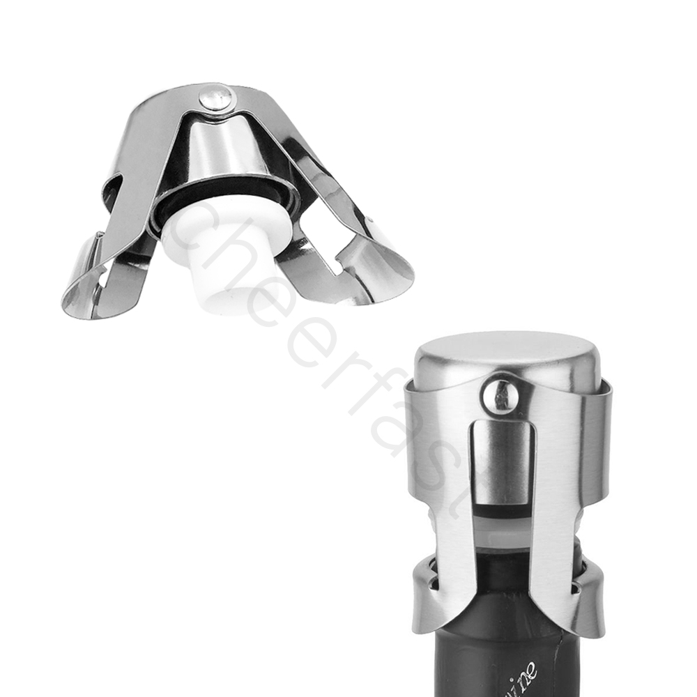 Самые популярные многоразовые розового цвета: золотистый, серебристый сверкающий упаковщик винная пробка столов из нержавеющей стали металлические герметичные бутылки шампанского, винного стакана, фиксаторы уход за кожей лица