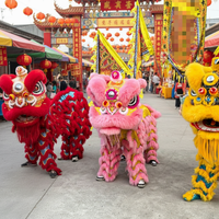 Costume de danse du lion pour deux personnes, taille normale, en coton, fabriqué à la main à l'usine de Guangzhou, pour les célébrations du Nouvel An chinois