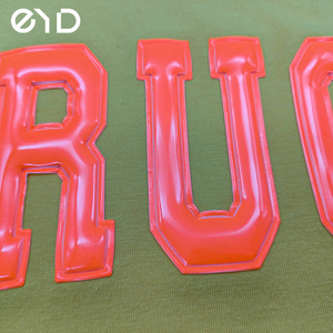 EYD Wärmeübertragung Bunte Aufbügel-Patches Vinyl Chenille-Patches Individuelles Bekleidungsetikett Logodruck 3D-Thermotransfer - Product Image 3