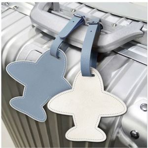 Aircraft Shaped Leather Luggage <b>Tags</b> Travel Suitcase <b>Name</b> <b>Tag</b> Portable Baggage Identifier Bag <b>Tag</b> Travel Accessories - Product Image 2
