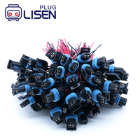 Konektor Pigtail Sensor Suhu Air 2 Pin Female Sealed Delp 150.2 Pull-To-Seat untuk Aptiv 12162193