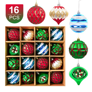New <b>Christmas</b> <b>Tree</b> Ornaments Painted <b>Christmas</b> Decorative <b>Christmas</b> Balls Set - Product Image 1