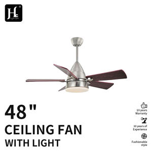 Ventilador de techo LED con luces, 5 aspas de madera contrachapada, 6 velocidades variables, control remoto, perfecto para comedores y salas de estar - Product Image 2