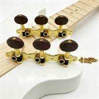 HIVE High-end Gold Zinc Alloy 3R3L Oval Brown Knob Classic Guitar Replacement Parts 1:18 6 String Classical Guitar Tuning Pegs