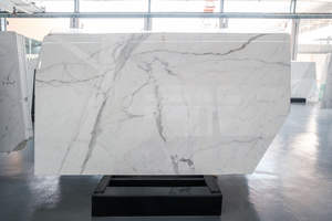 Dalles de marbre blanc Calacatta italien pour plans de travail de cuisine, comptoirs de salle de bain, revêtements de sol, murs, salle à manger, villa, salon, imperméables - Product Image 6