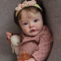 Poupée Reborn en Silicone 3D de 60 cm, Peinture à la Main, Teint de Peau Réaliste, Fille en Bas Âge, Sue-sue, Poupée de Collection, Taille de Bébé Réelle pour Filles