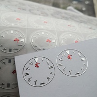 Autocollant métallique adhésif de luxe personnalisé en or pour cadrans de montres, logo 3D, décalcomanies imperméables, autocollant en relief doré