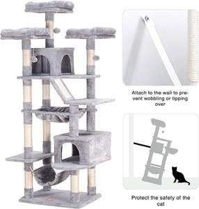 Kattenboom 73 Inch Xxl Grote Kat Toren Voor Indoor Katten Multi-Level Meubels <span class=keywords><strong>Condo</strong></span> Voor Grote Met Gewatteerde Pluche Baars - Product Image 2
