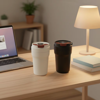 Botol Termos 350ml dengan Layar Temperatur Cerdas, Lapisan Dalam Keramik, dan Desain Cangkir Kopi