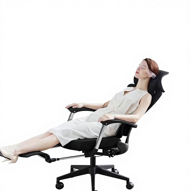High Comfort Modern Ergonomic Mesh Executive Office Chair with Adjustable Lumbar Support Headrest and Footrest