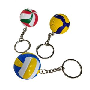 Personnalisation en gros, porte-clés mini volley-ball 3D sur mesure, porte-clés de football - Product Image 2