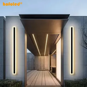 Hofoled 3000K 따뜻한 흰색 벽걸이 형 선형 조명기구 현대 sconce 긴 스트립 LED 야외 벽 조명