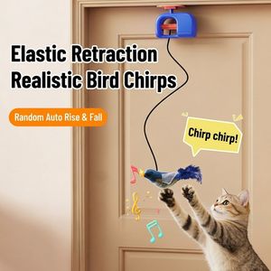 Jouet interactif intelligent électrique pour chat, à suspendre à la porte, avec plume d'oiseau, pour chats d'intérieur, jouet de <span class=keywords><strong>puzzle</strong></span> auto-entretenant en ABS - Product Image 4