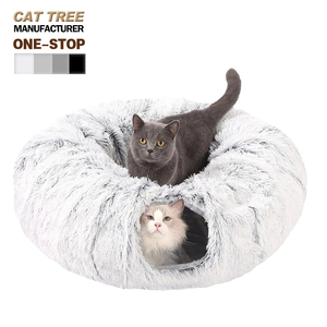 <span class=keywords><strong>Tunnel</strong></span> pieghevole pieghevole all'ingrosso del gatto della peluche della ciambella - Product Image 1