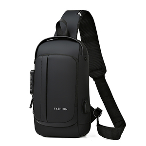 أزياء نمط جديد منفذ شحن USB مقاوم للماء مضاد للسرقة حبال كتف واحد Crossbody - Product Image 2