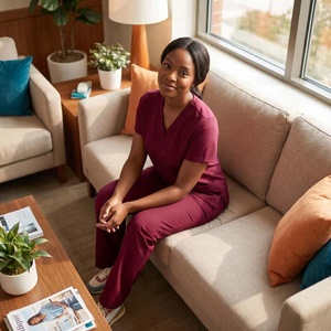 <span class=keywords><strong>Camice</strong></span> da Laboratorio Minimalista Traspirante in Tessuto Dobby Corto, Nuovo, Semplice, Lavabile, in Poliestere, Unisex, con Risvolto, Moderno, per Ospedale - Product Image 5