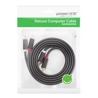 Câble audio UGREEN RCA 2 RCA mâle vers 2 RCA mâle, double tête lotus, universel pour DVD, TV, CD, amplificateur, caisson de basses, haut-parleur