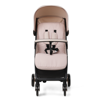 Poussette bébé pliable de luxe en métal, tissu doux pour la peau, légère, poussette d'avion portable, vente en gros