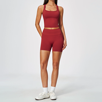 Nouvelle collection automne 2026 – Ensembles de yoga sans couture 4 pièces avec vestes et shorts assortis – Tenue de sport et fitness pour l'extérieur